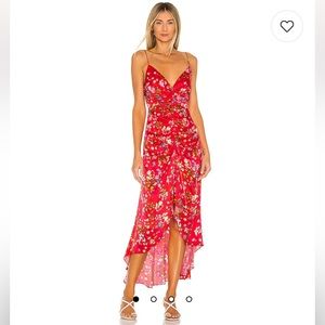 NWT SAU LEE Sofia Dress - Red Floral